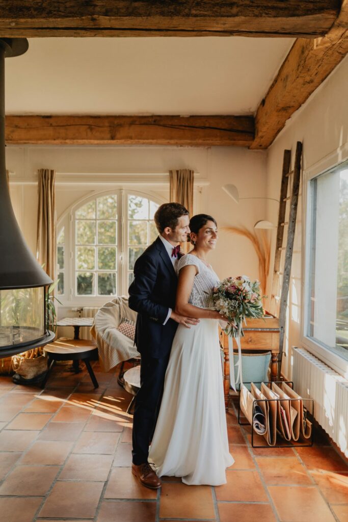 photo de couple lors d'un mariage à Biarritz